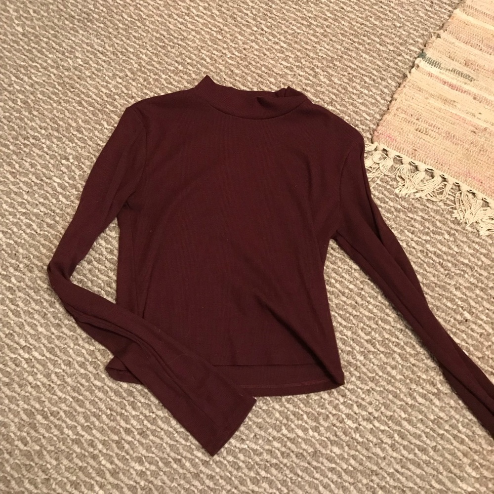 Maroon Croopped Sweater